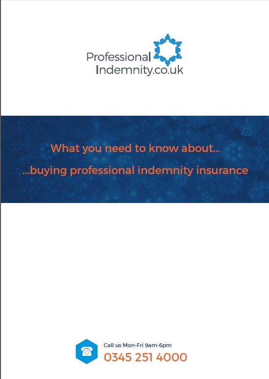 front page of professional indemnity buyers guide