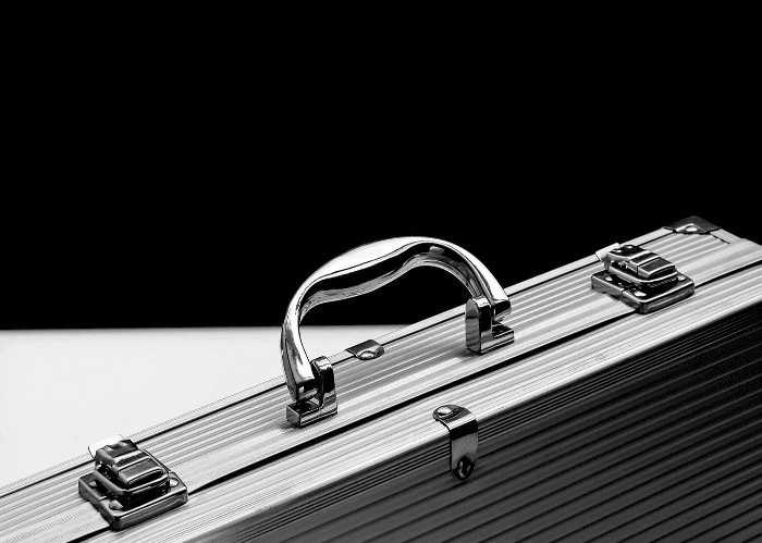Silver business briefcase 