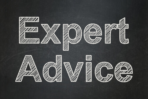 School board with the words Expert Advice written