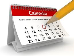 calendar with pencil marking a date